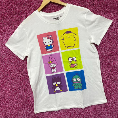 Sanrio Hello Kitty and Friends Kawaii Grid Design T-Shirt Small