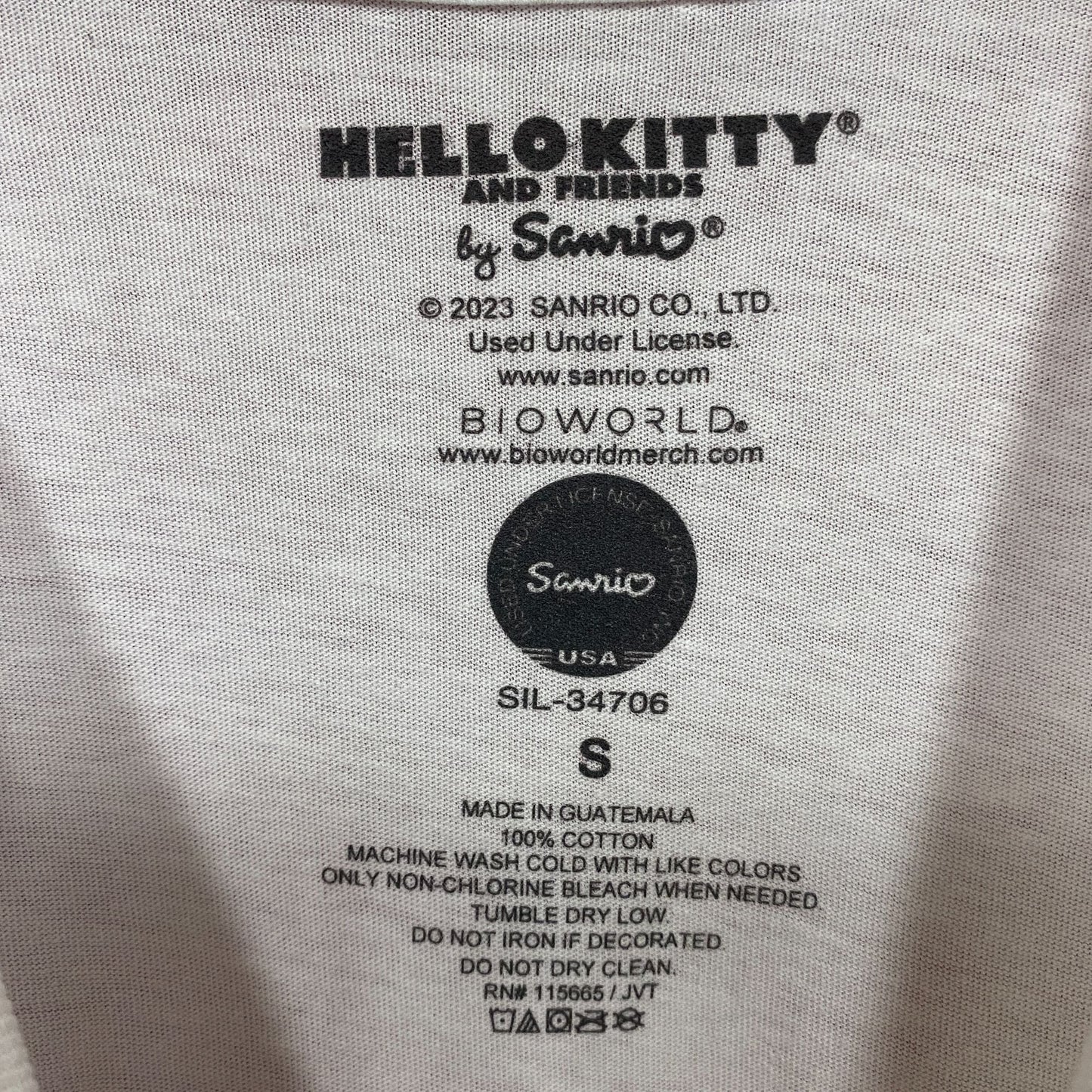 Sanrio Hello Kitty and Friends Kawaii Grid Design T-Shirt Small