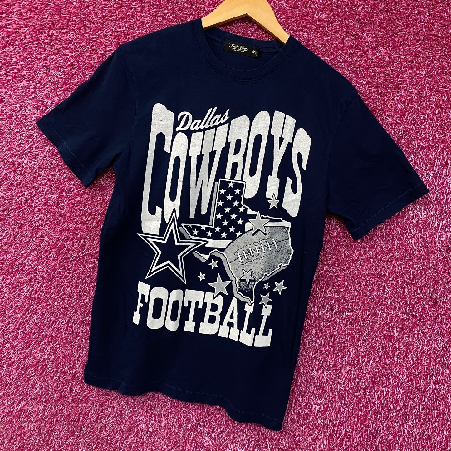 Junk Food Clothing Dallas Cowboys Checkdown Flea Market Tee Small