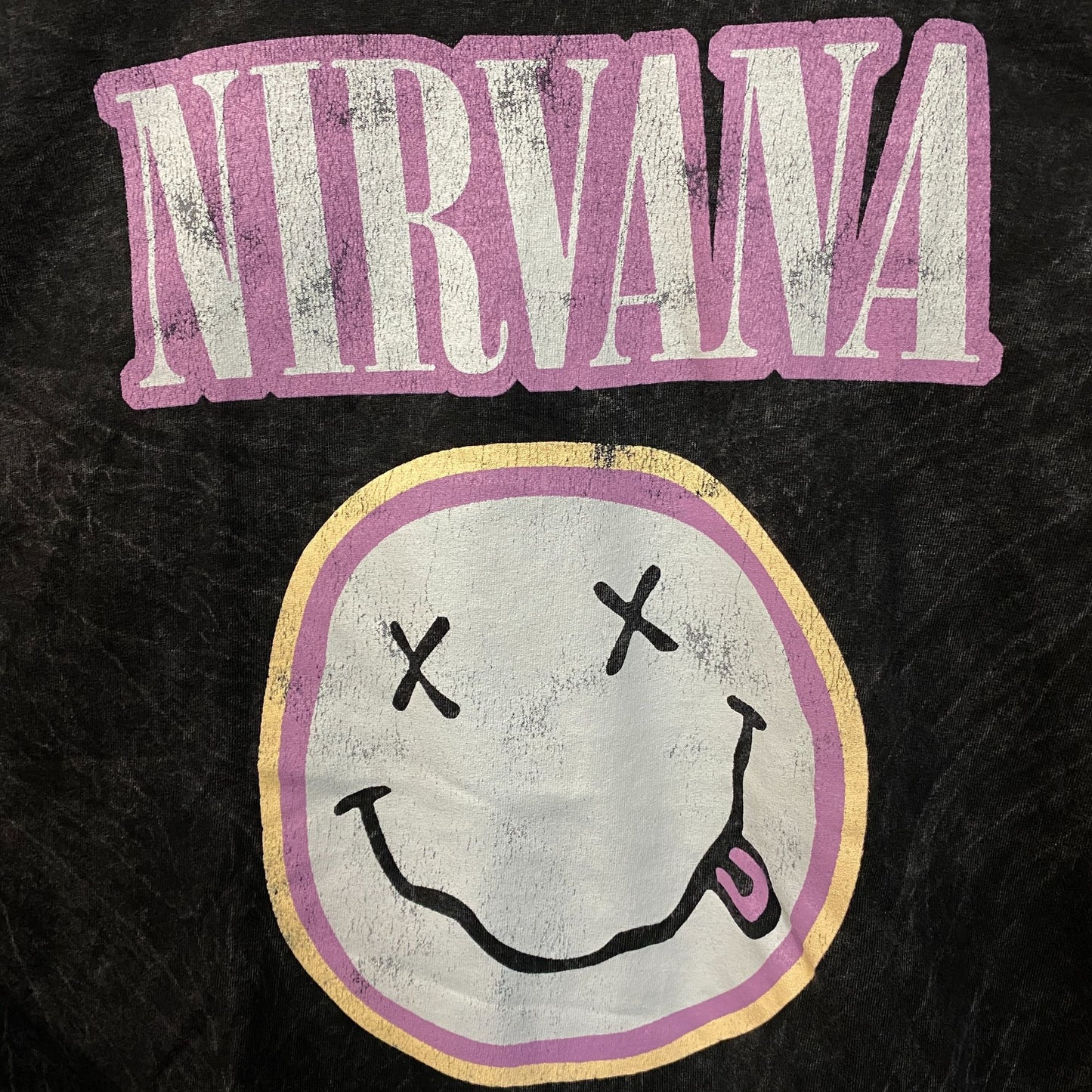 Nirvana Nevermind Tour Dead Smiley Grunge Band T-Shirt 2XL