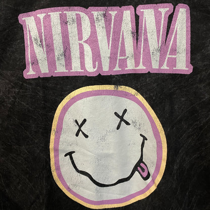 Nirvana Nevermind Tour Dead Smiley Grunge Band T-Shirt 2XL