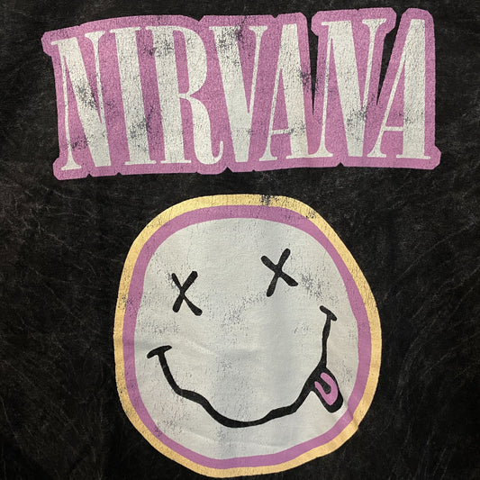 Nirvana Nevermind Tour Dead Smiley Grunge Band T-Shirt 2XL