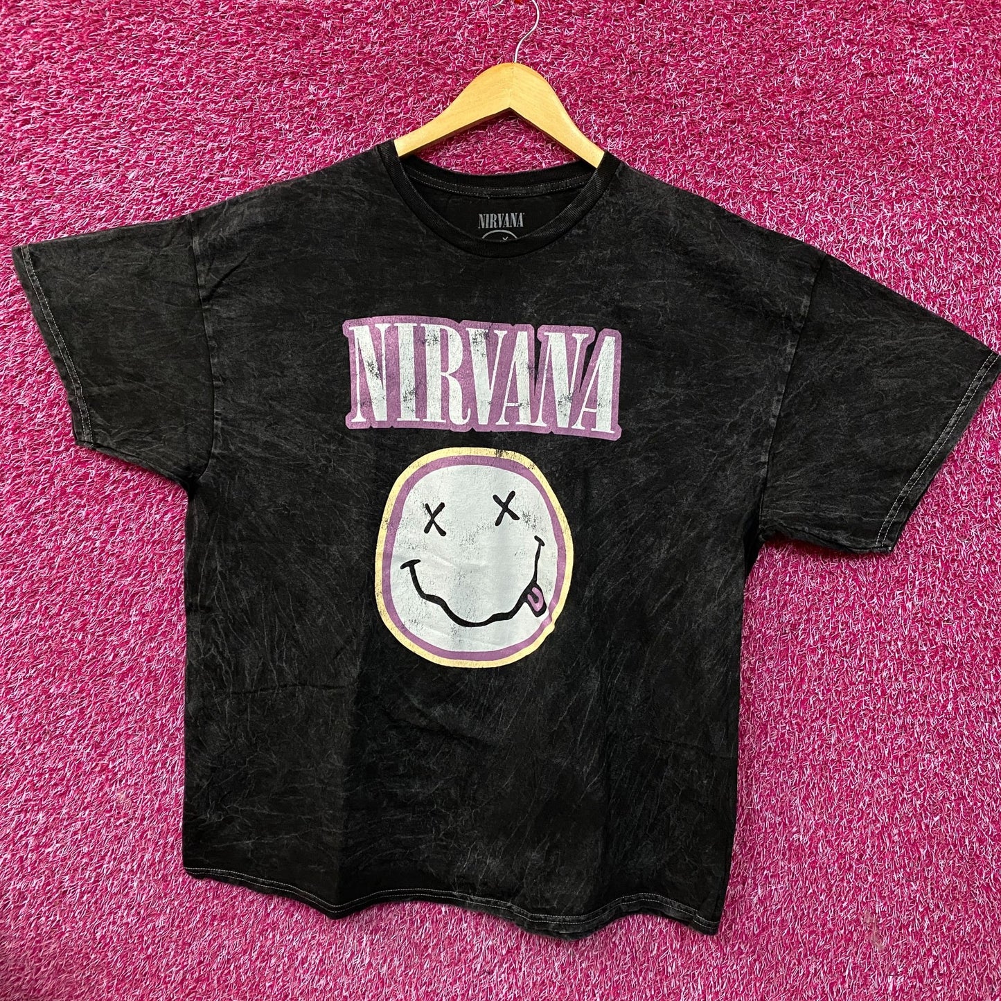 Nirvana Nevermind Tour Dead Smiley Grunge Band T-Shirt 2XL
