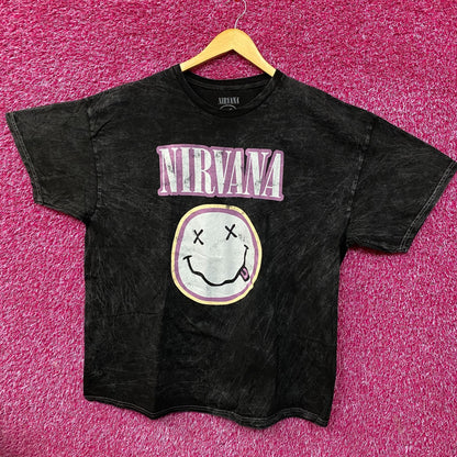 Nirvana Nevermind Tour Dead Smiley Grunge Band T-Shirt 2XL