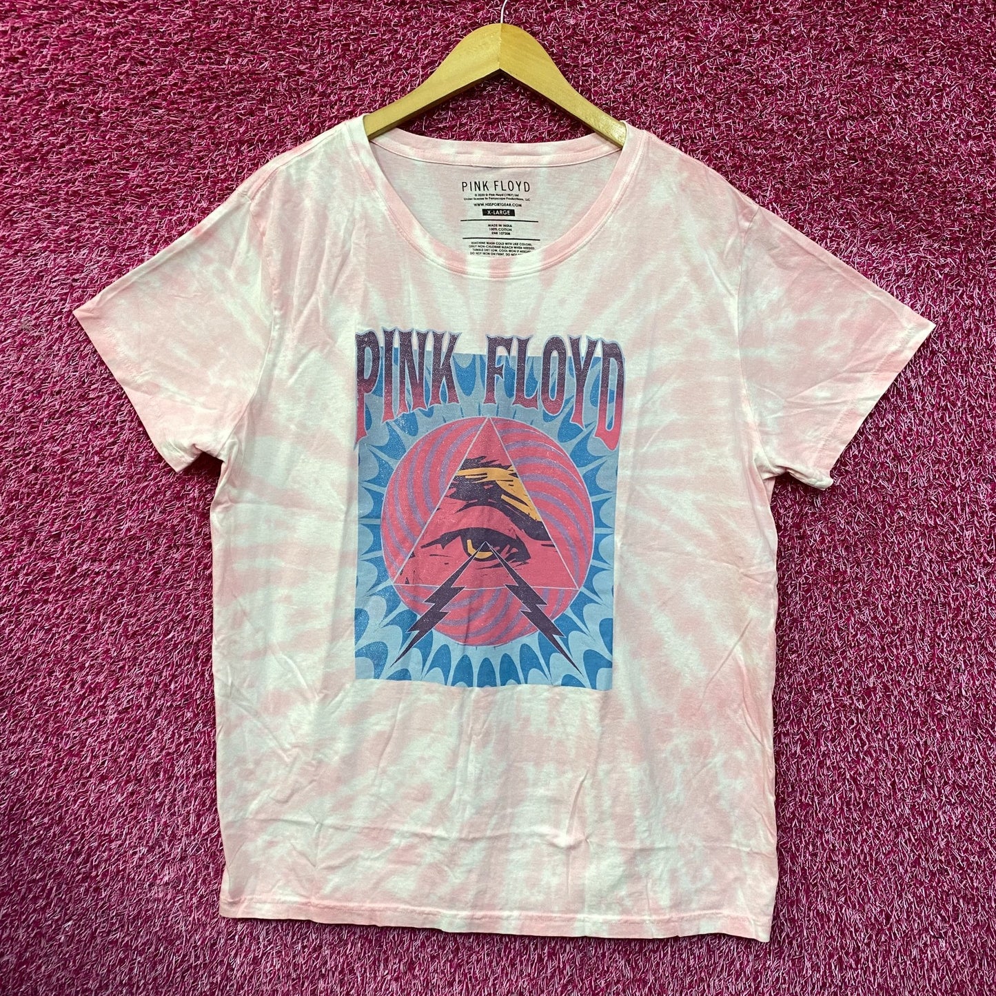 Pink Floyd All Seeing Eye Rock tie dye Tshirt size Extra Large