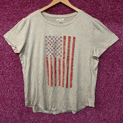 Maurices American Flag Paisley Pattern Women's Shirt 2XL