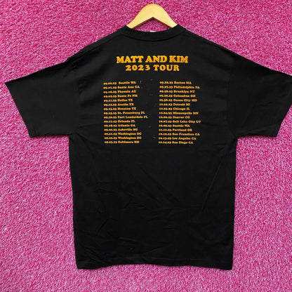 Matt and Kim 2023 Tour Graphic Design T-Shirt XL