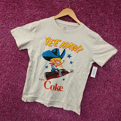Coca-Cola Cowboy Yee Haw Retro Graphic T-Shirt XS