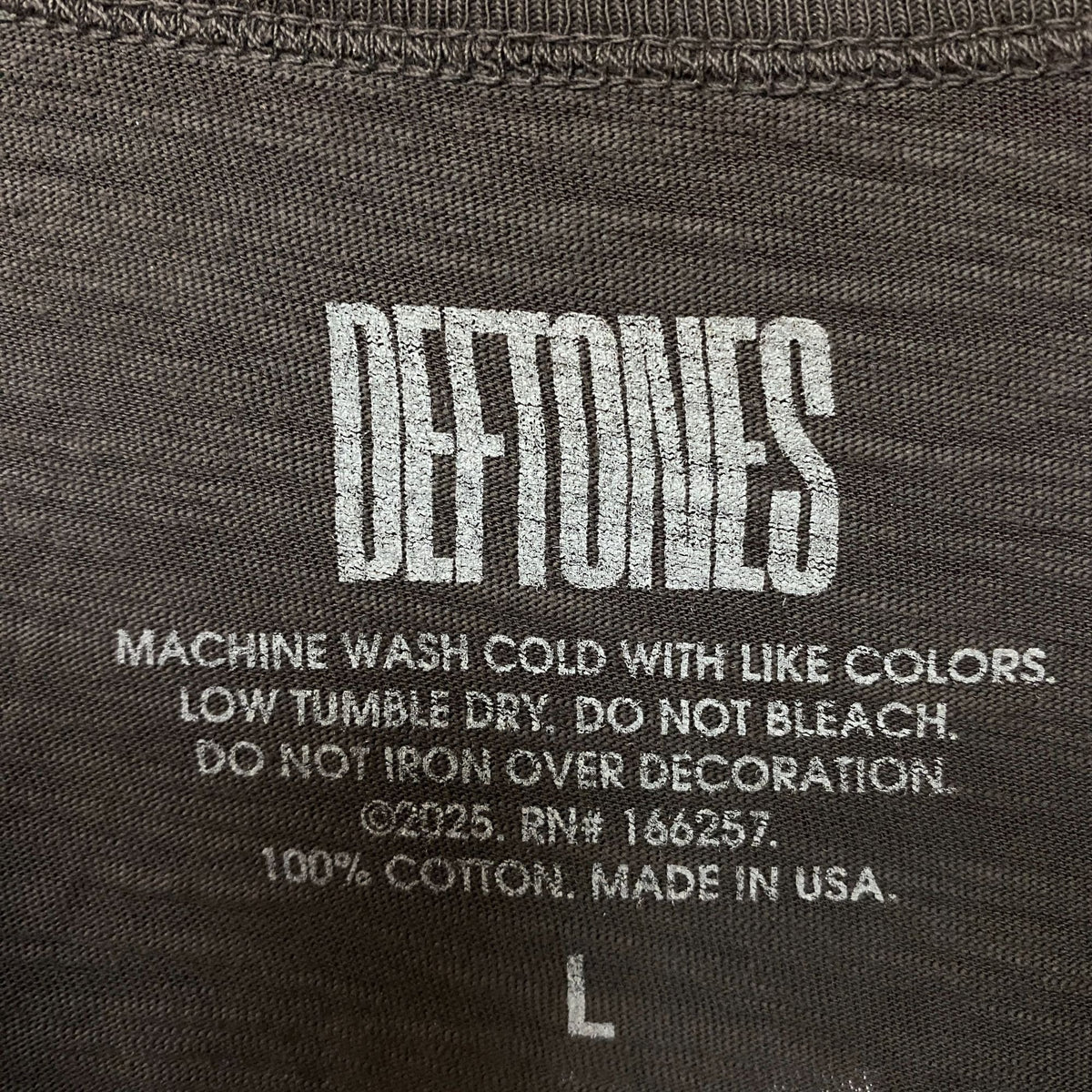 Deftones 2025 North American Tour 2025 Nu Metal T-Shirt Large
