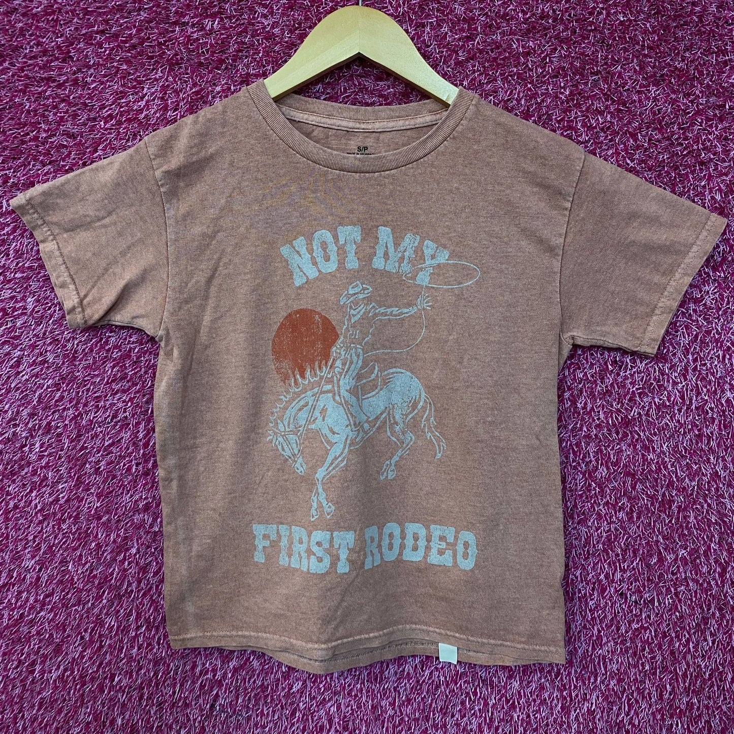 Not My First Rodeo Cowboy Vintage Style Graphic T-Shirt Small