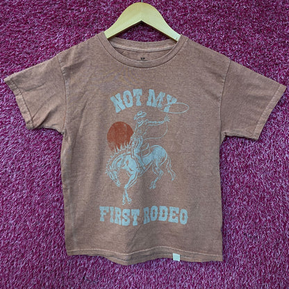 Not My First Rodeo Cowboy Vintage Style Graphic T-Shirt Small