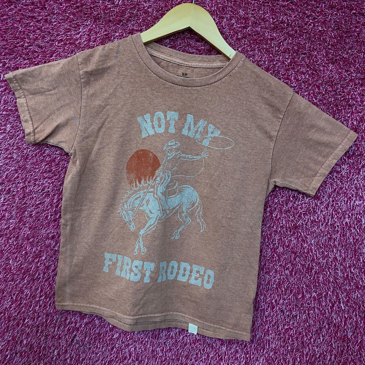 Not My First Rodeo Cowboy Vintage Style Graphic T-Shirt Small