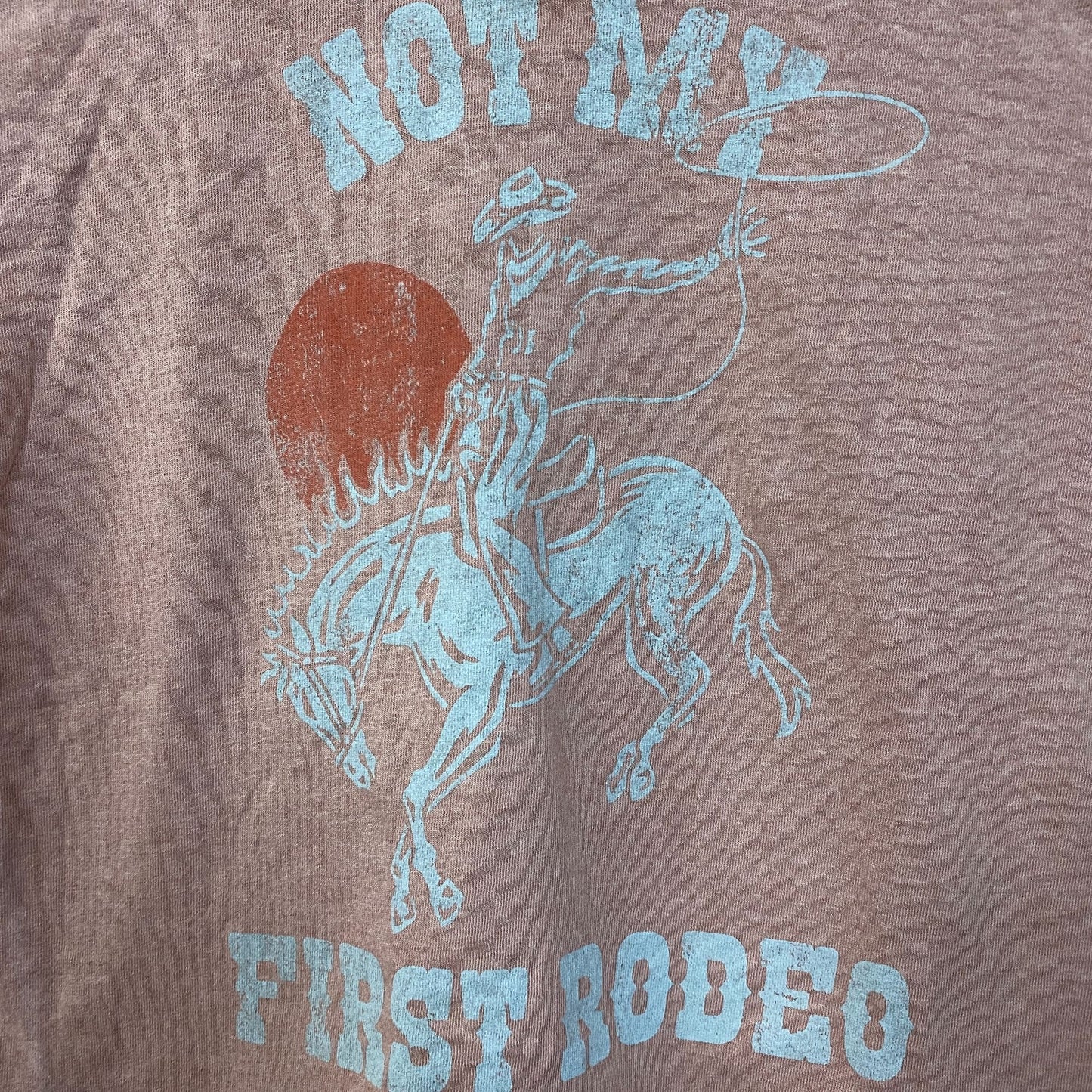 Not My First Rodeo Cowboy Vintage Style Graphic T-Shirt Small