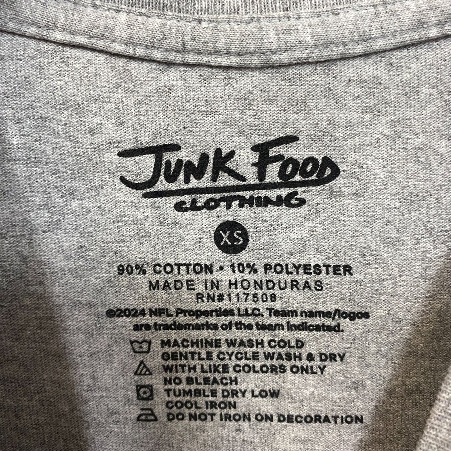 NFL Junk Food Philadelphia Eagles Gray Tshirt size XS