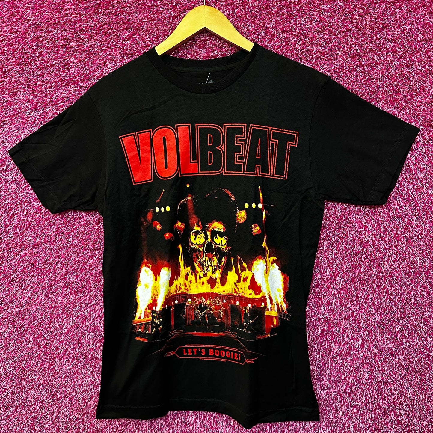 Volbeat Lets Boogie Live at Telia Parken Groove Metal Tee Medium