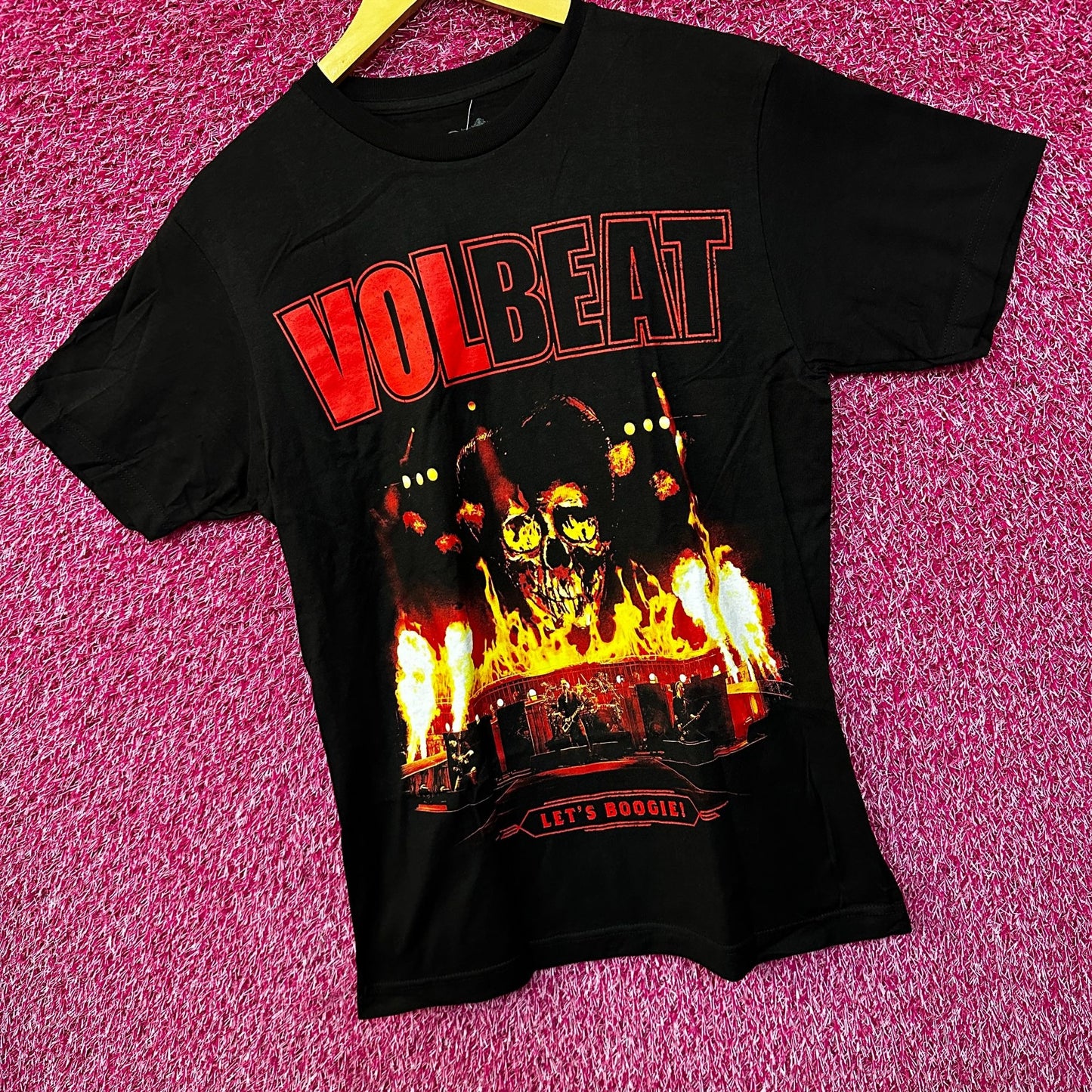 Volbeat Lets Boogie Live at Telia Parken Groove Metal Tee Medium