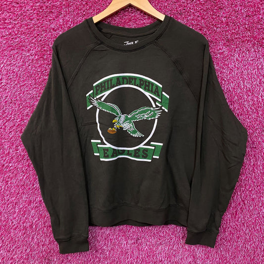 Junk Food Clothing Philadelphia Eagles Crop Crewneck Sweatshirt Medium