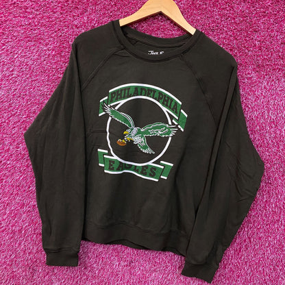 Junk Food Clothing Philadelphia Eagles Crop Crewneck Sweatshirt Medium