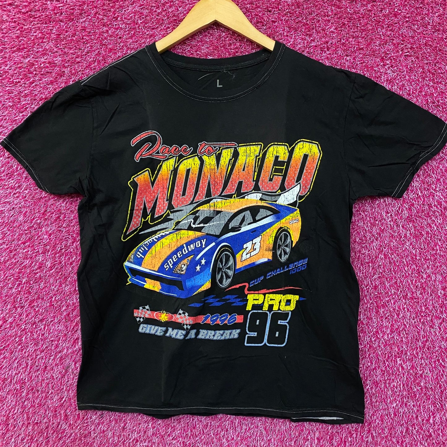 Race to Monaco Pro 96 Cup Challenge 1000 Racing Car Tee Large