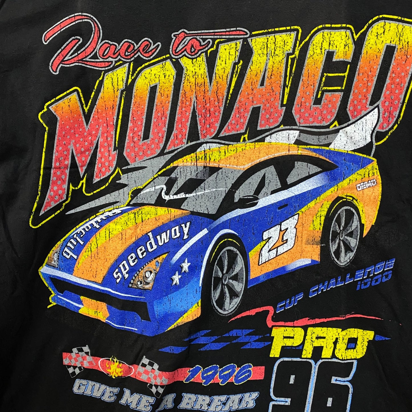 Race to Monaco Pro 96 Cup Challenge 1000 Racing Car Tee Large