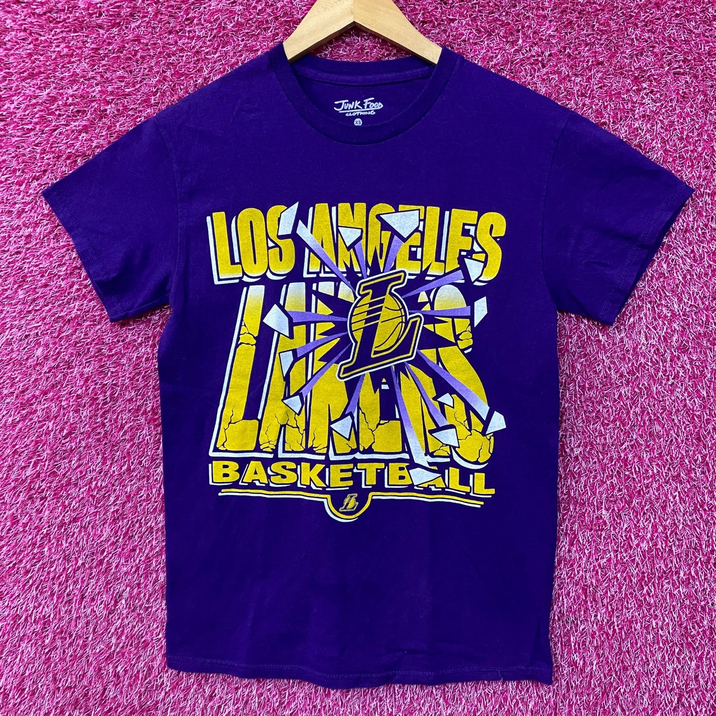 Junk Food Los Angeles Lakers Break Through Graphic T-Shirt XS