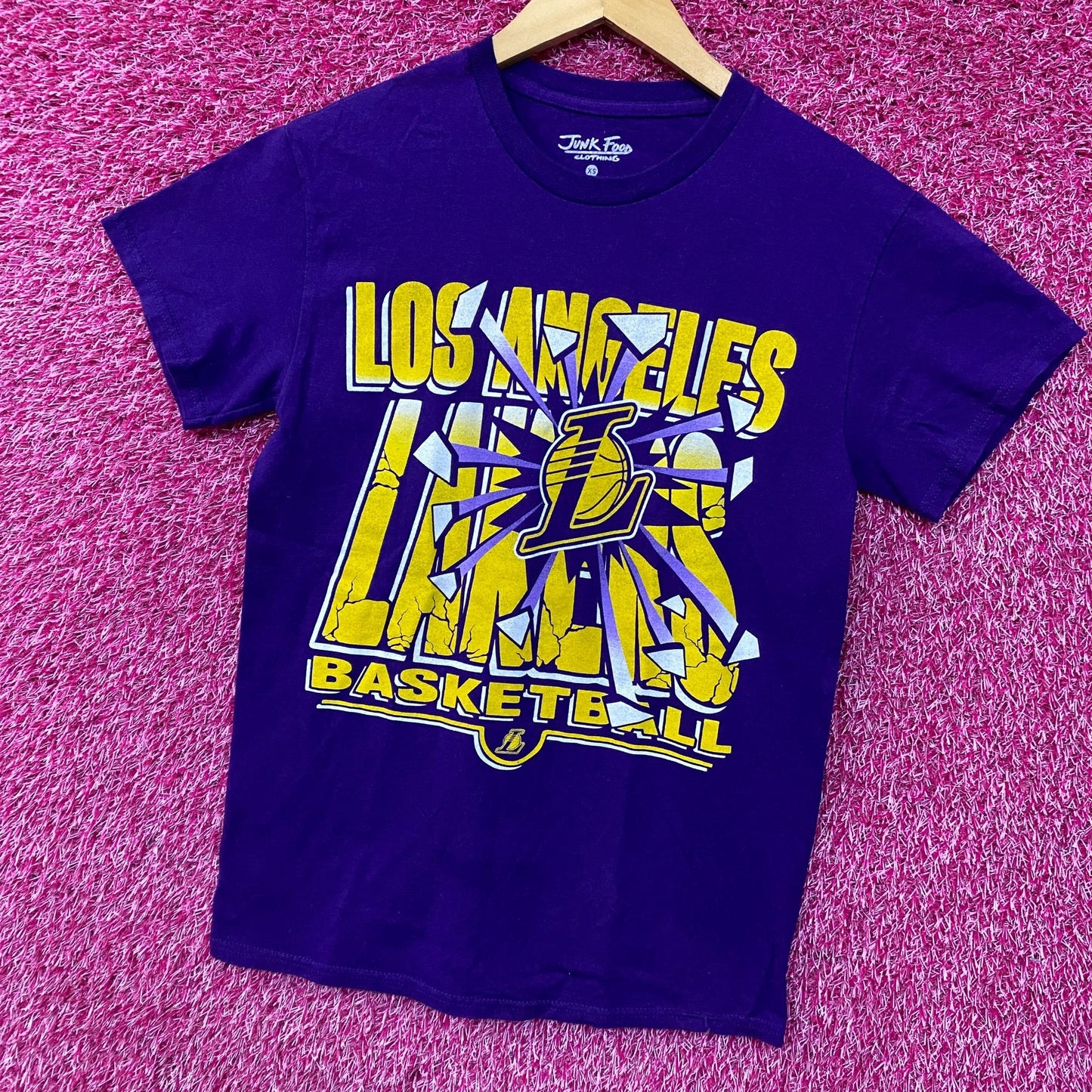 Junk Food Los Angeles Lakers Break Through Graphic T-Shirt XS