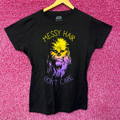 Chewbacca Messy Hair Don’t Care Womens T-shirt size 2XL