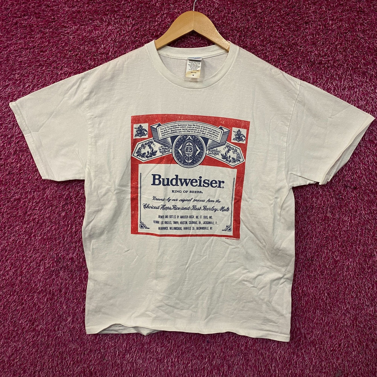 Junk Food Clothing Budweiser King of Beers Retro Graphic Tee Medium