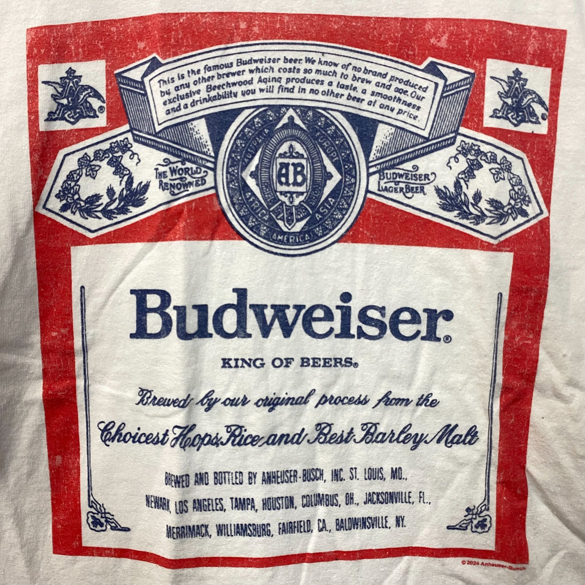 Junk Food Clothing Budweiser King of Beers Retro Graphic Tee Medium