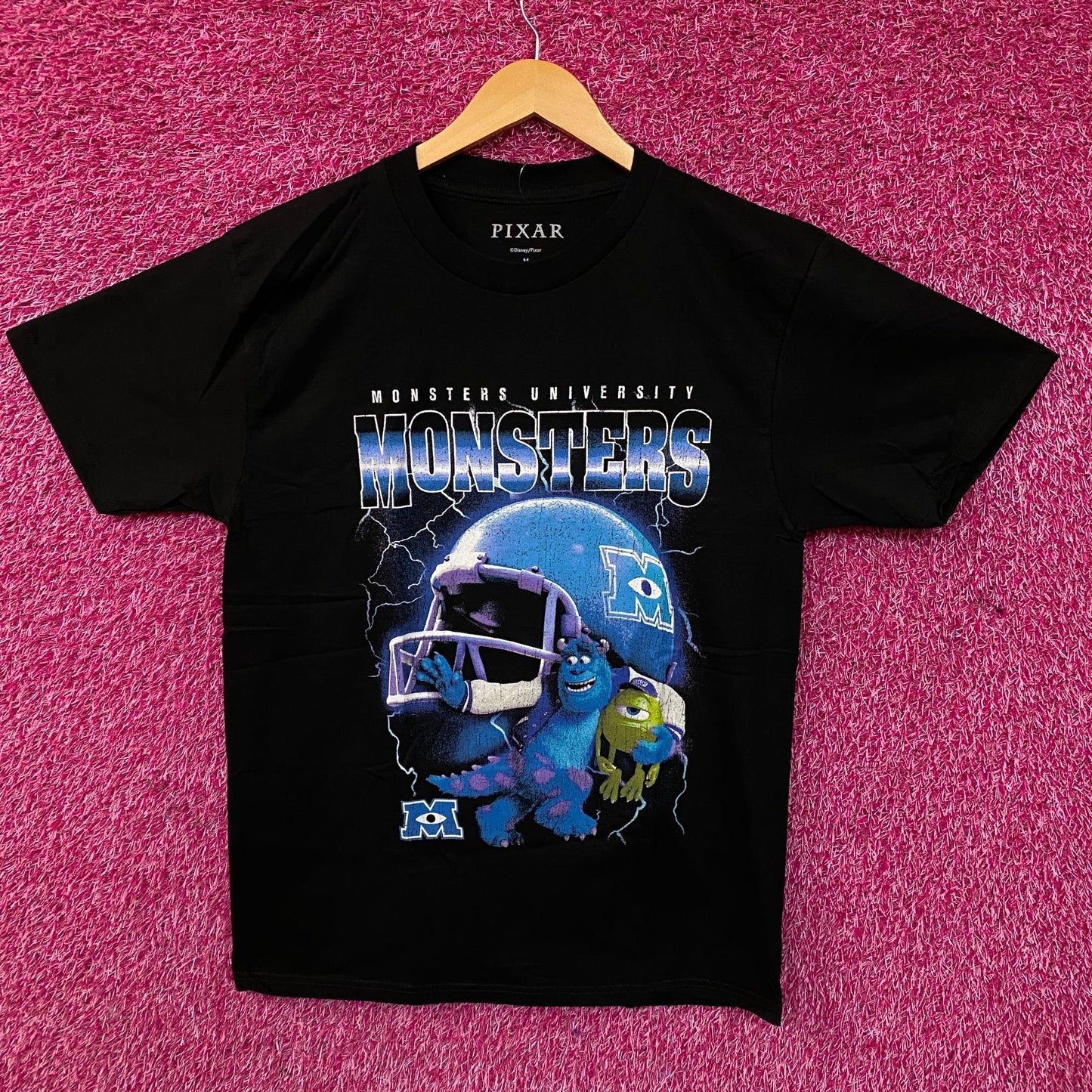 Disney Pixar Monsters University Football Helmet T-Shirt Medium