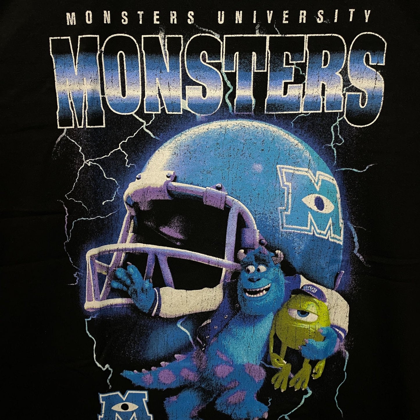 Disney Pixar Monsters University Football Helmet T-Shirt Medium