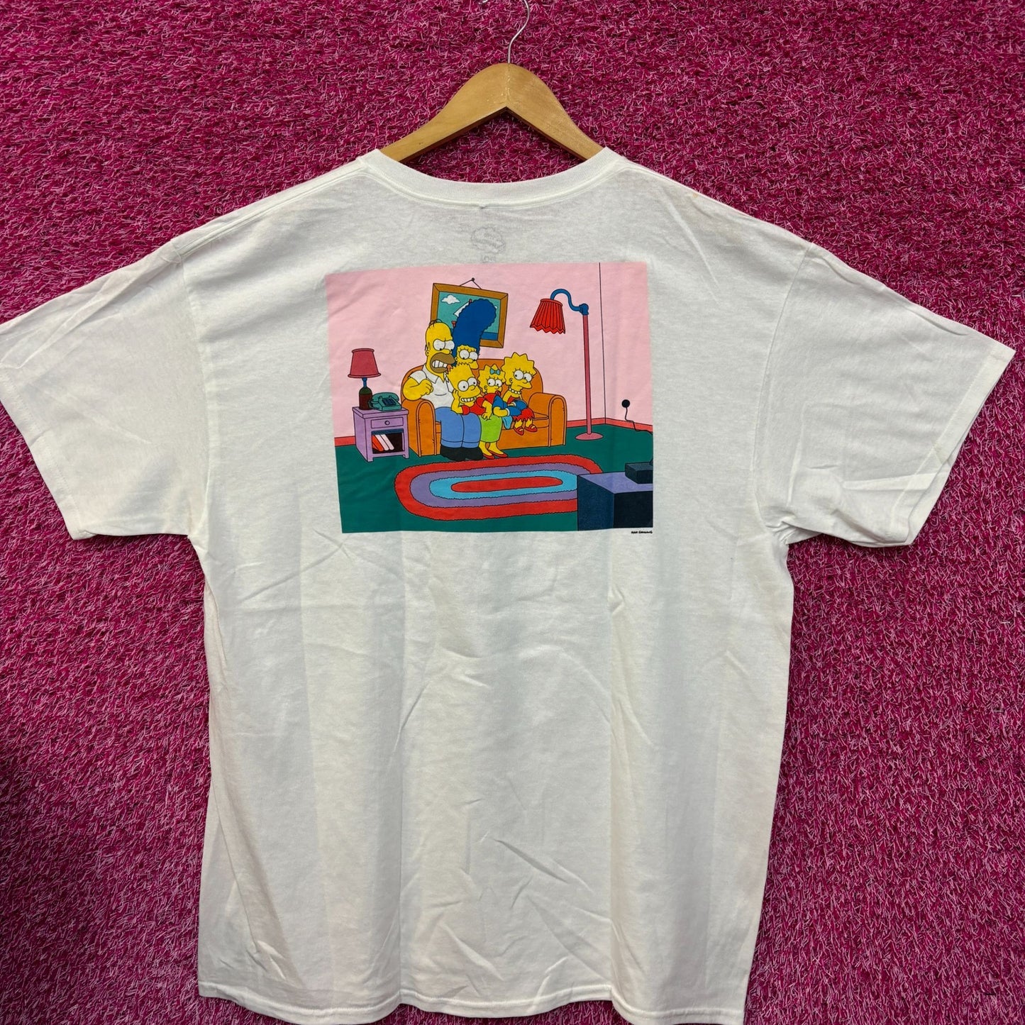 The Simpsons Couch Gag Were just a Normal family Tshirt XL