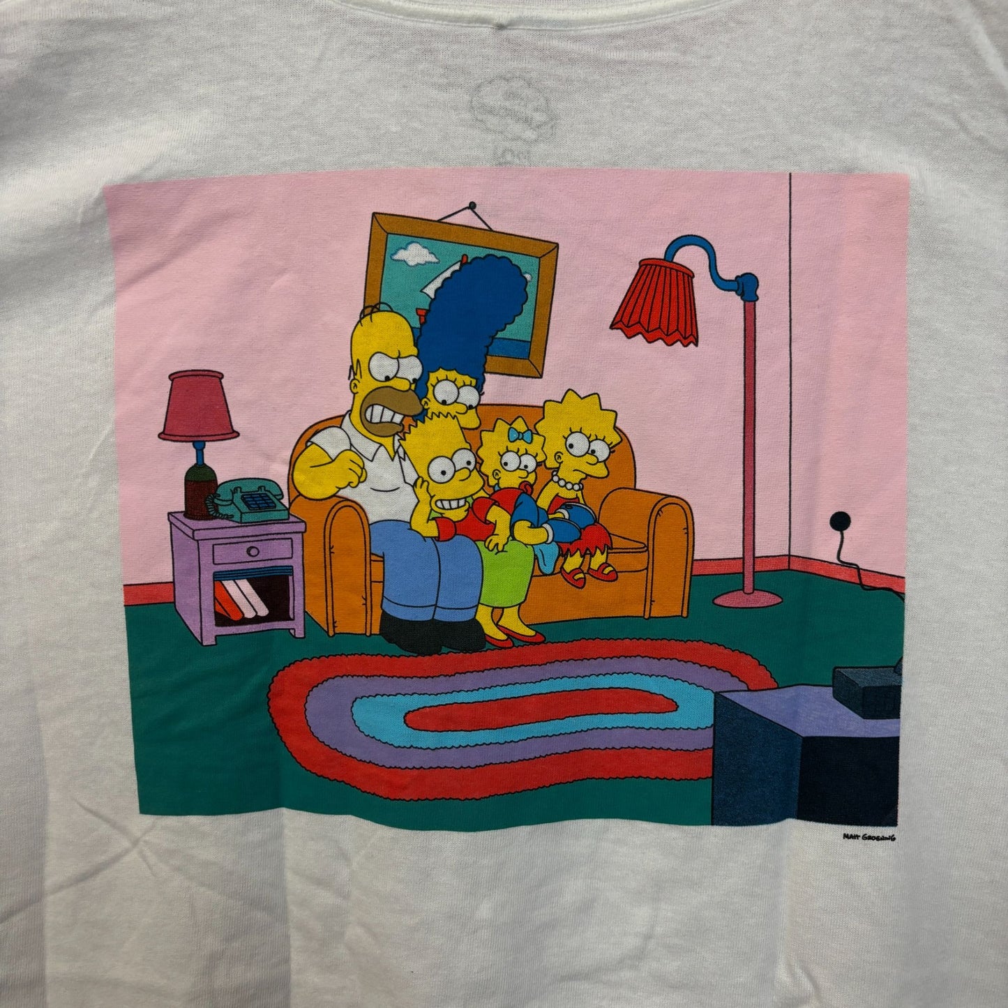 The Simpsons Couch Gag Were just a Normal family Tshirt XL
