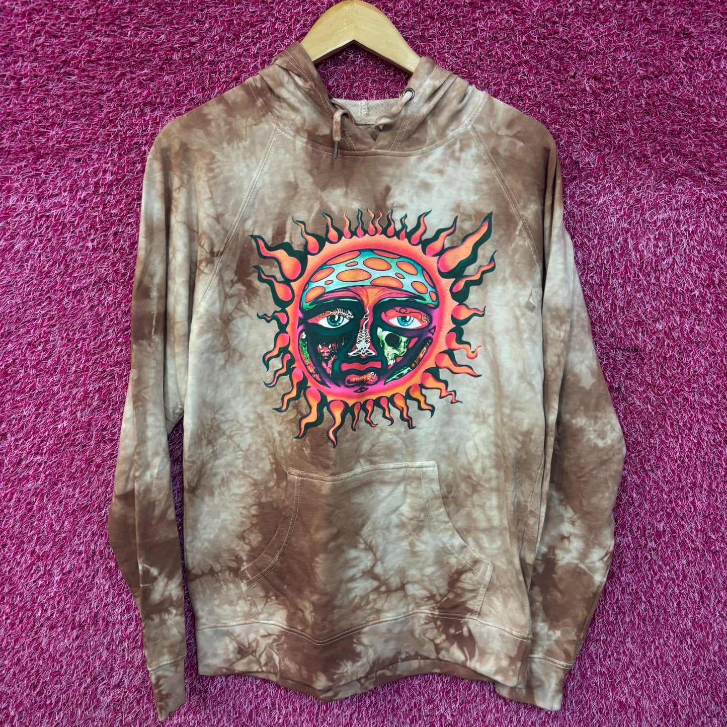 Sublime 1995 Summer Tour Tie Dye Ska Rock Band Hoodie Small