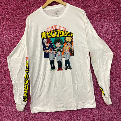 My Hero Academia Boku No Academia Hero Students Long Sleeve T-Shirt Large