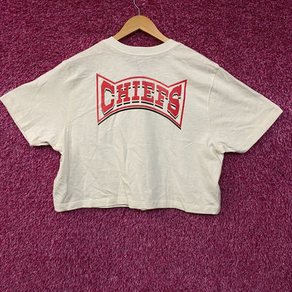 Junk Food Clothing NFL Kansas City Chiefs Women's Mock Neck Crop Tee 2XL