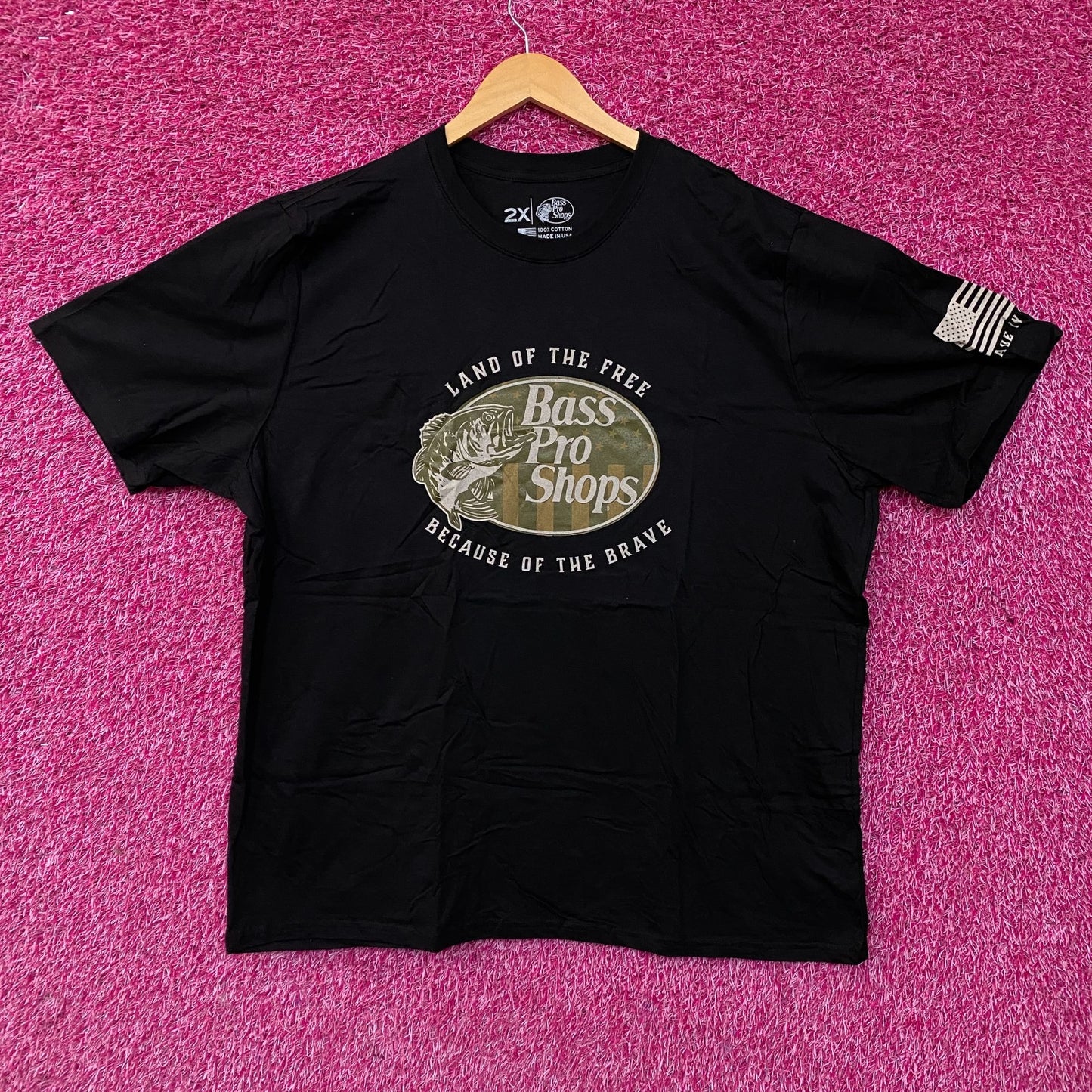 Bass Pro Shops USA Land Of The Free Graphic T-Shirt 2XL