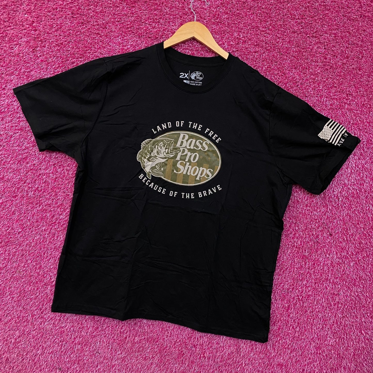 Bass Pro Shops USA Land Of The Free Graphic T-Shirt 2XL