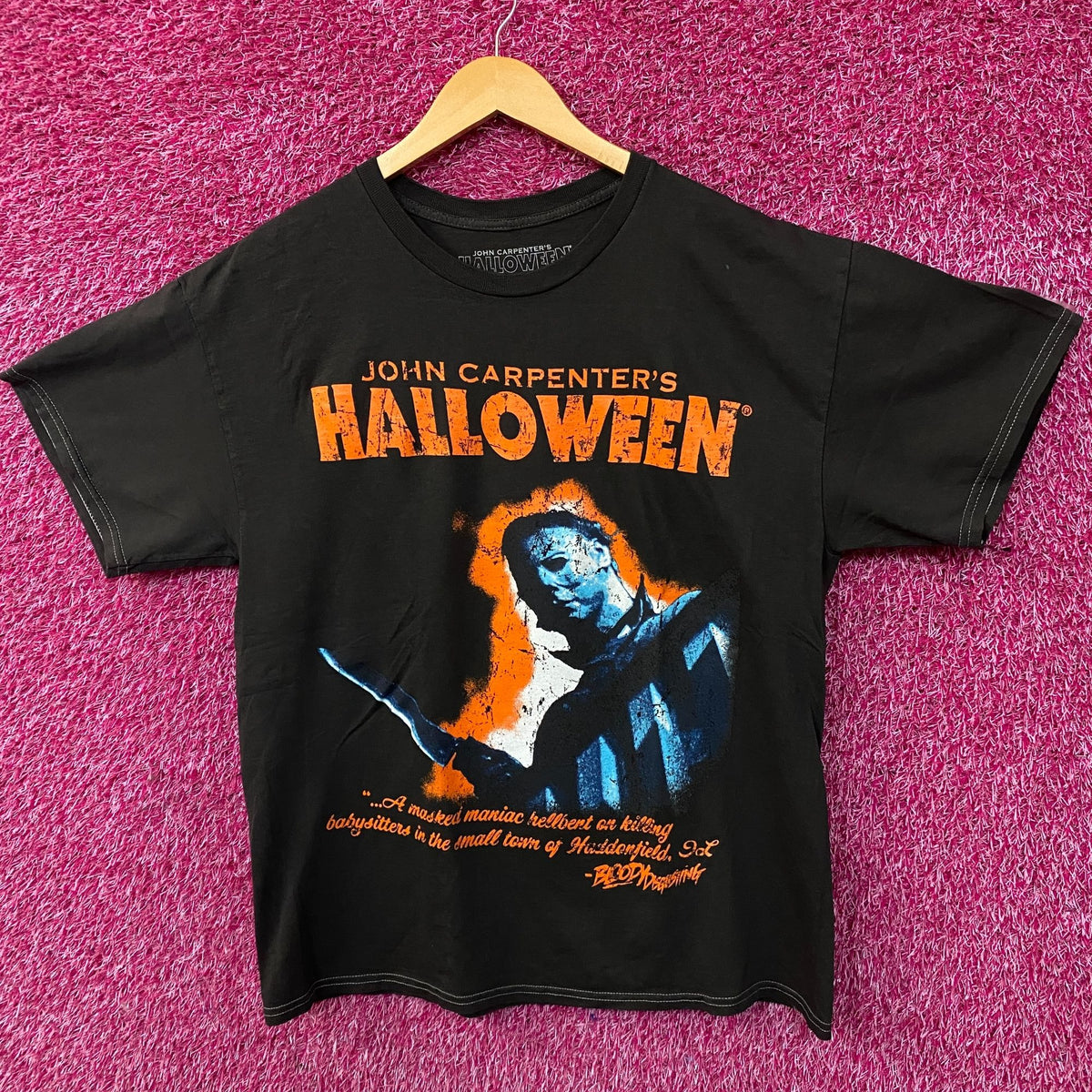 John Carpenter's Halloween Michael Myers "The Night He Came Home" Vintage Graphic Tee Medium