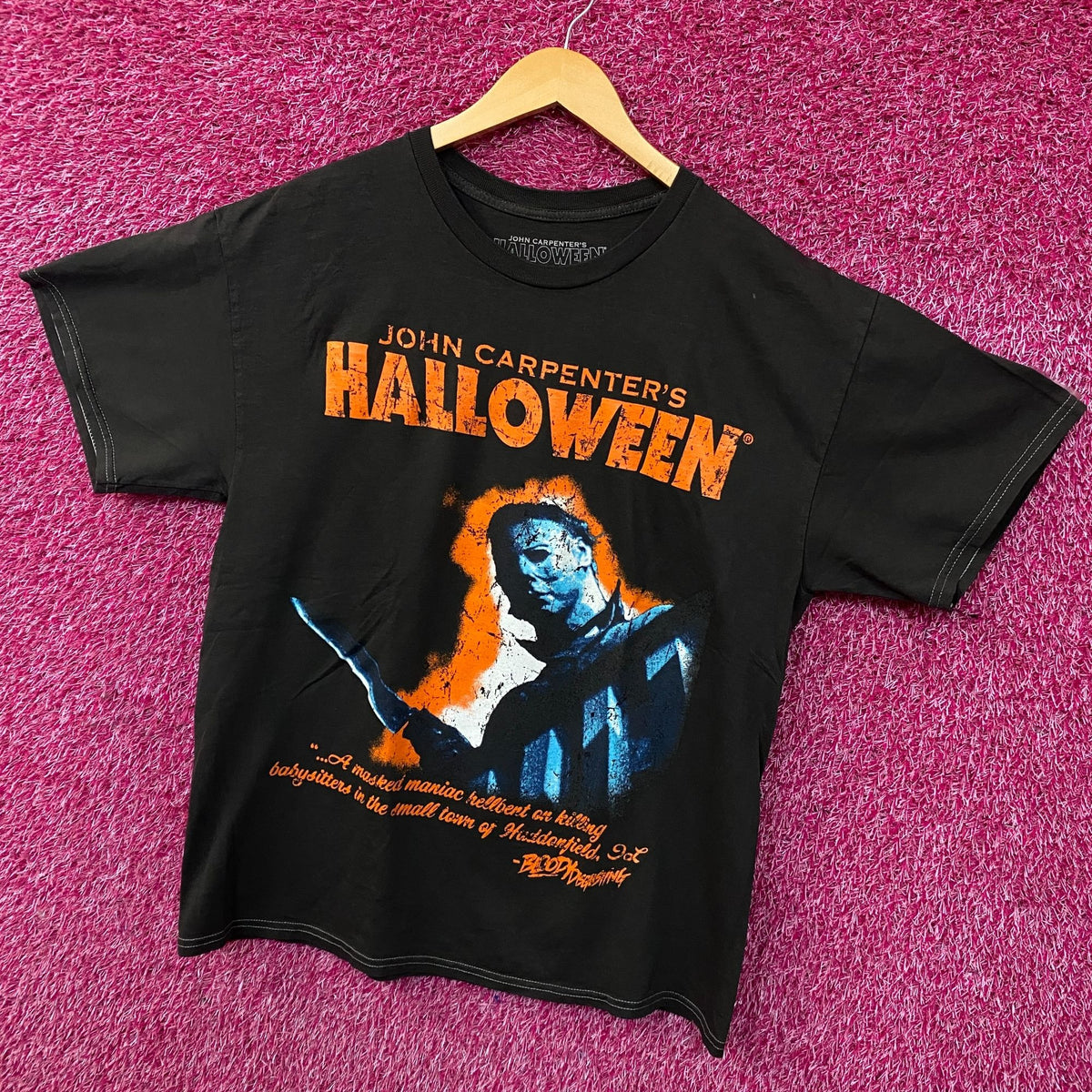 John Carpenter's Halloween Michael Myers "The Night He Came Home" Vintage Graphic Tee Medium