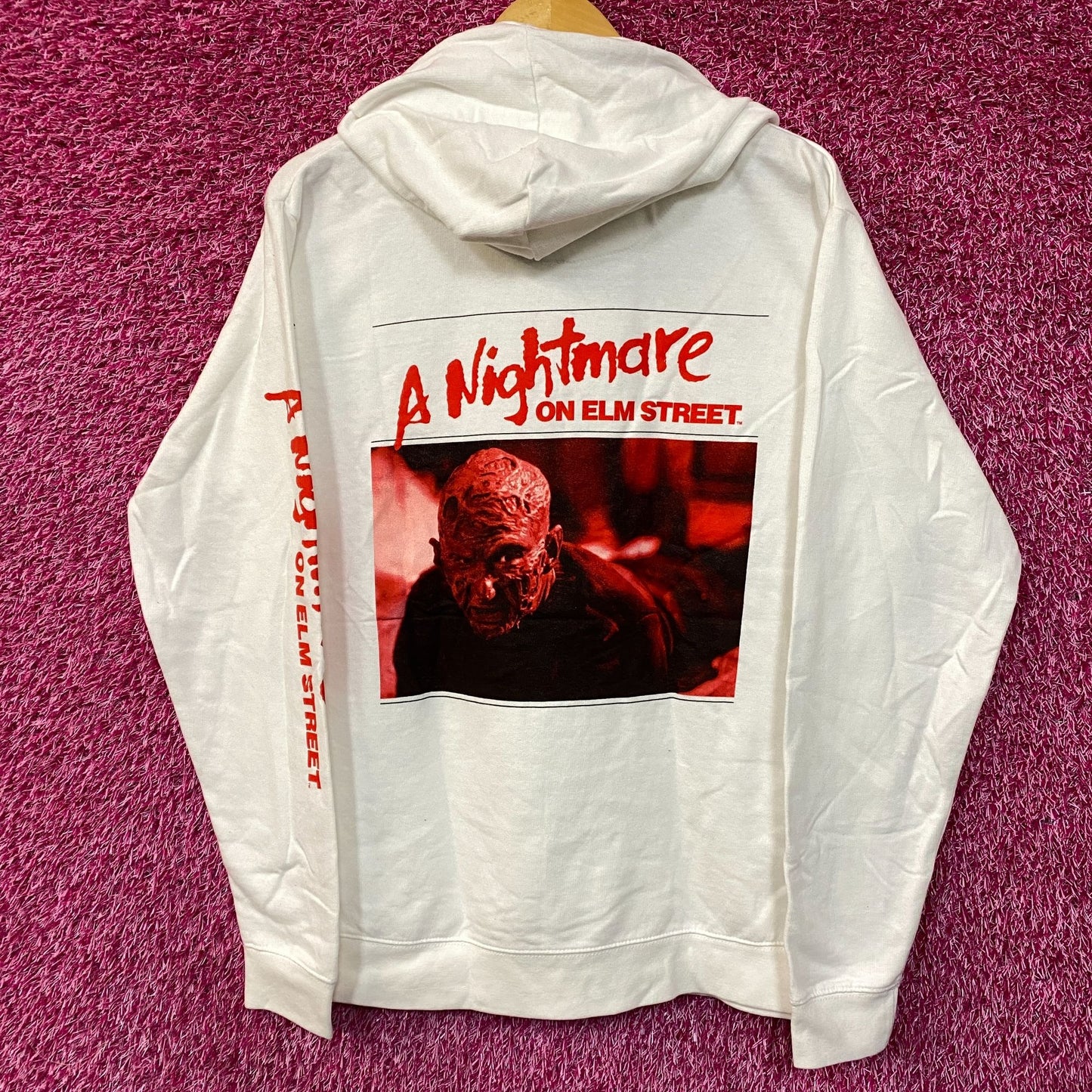 A Nightmare On Elm Street Freddy Krueger Book Cover Horror Hoodie Large