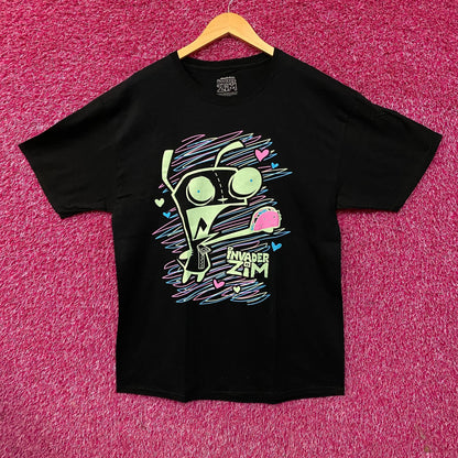 Invader Zim GIR Neon Scribble Graphic T-Shirt XL