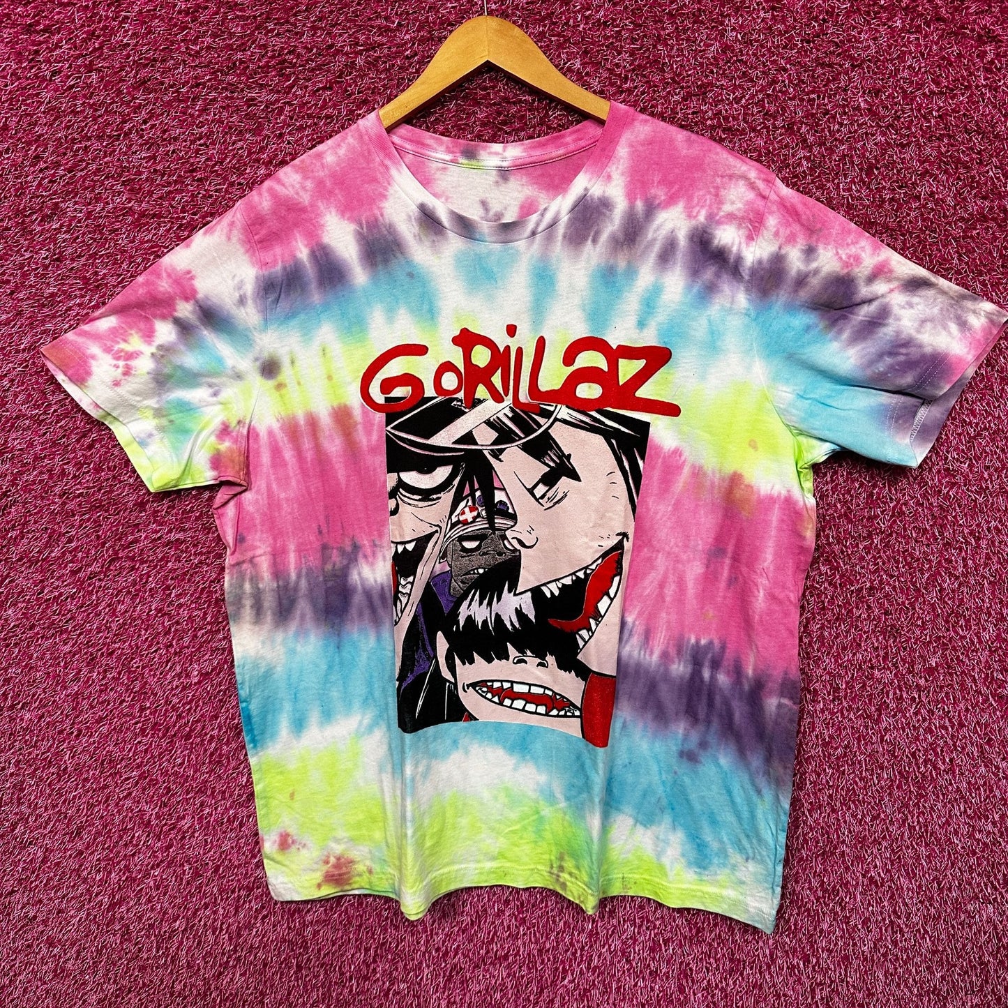 Gorillaz North American Tour Rock Tie dye 2X