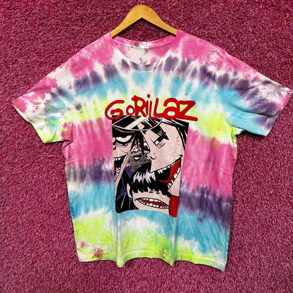 Gorillaz North American Tour Rock Tie dye 2X