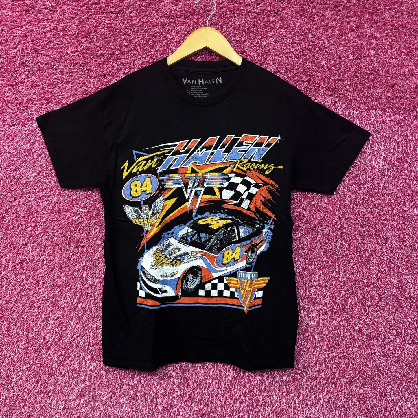 Van Halen Racing Black Graphic T-Shirt Small