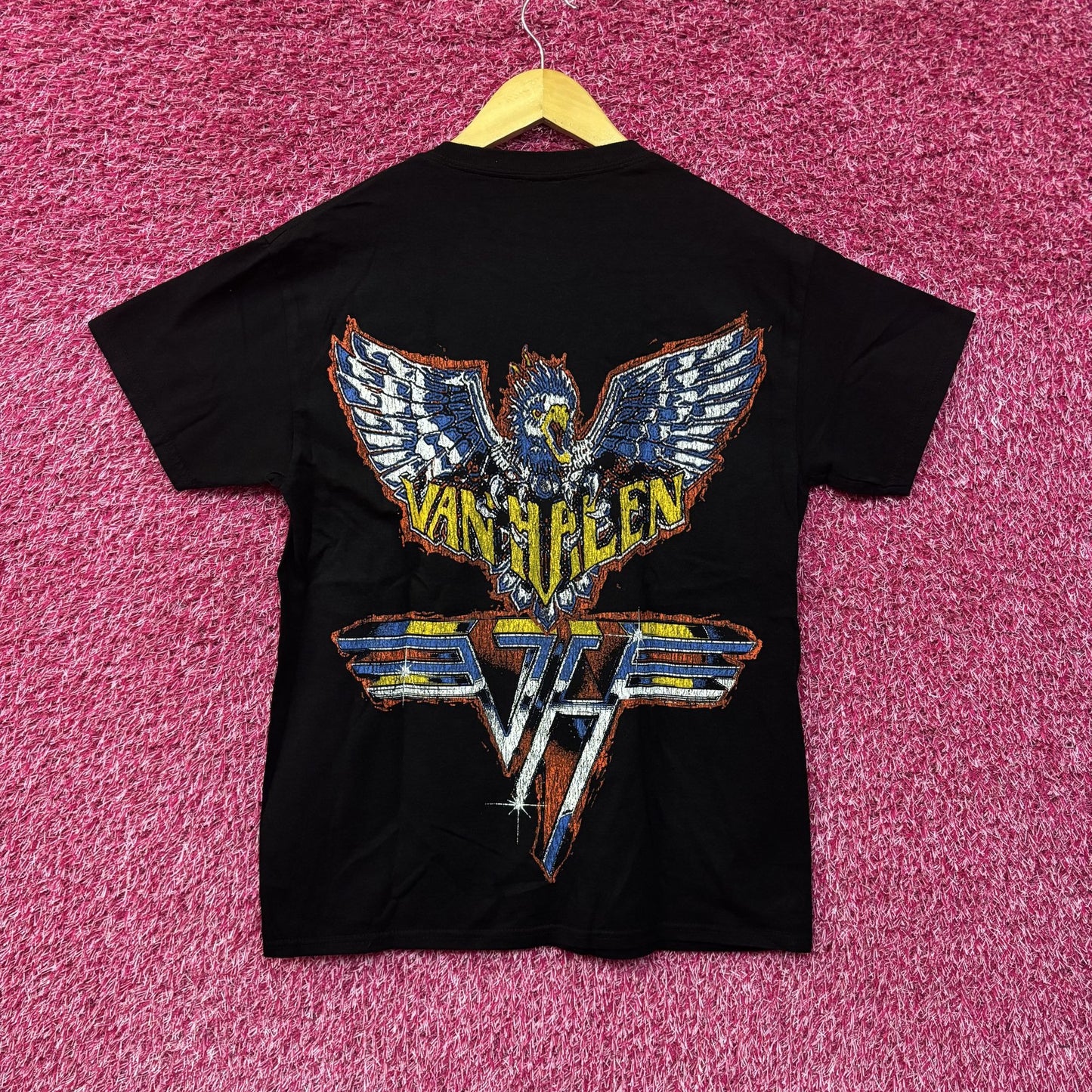 Van Halen Racing Black Graphic T-Shirt Small