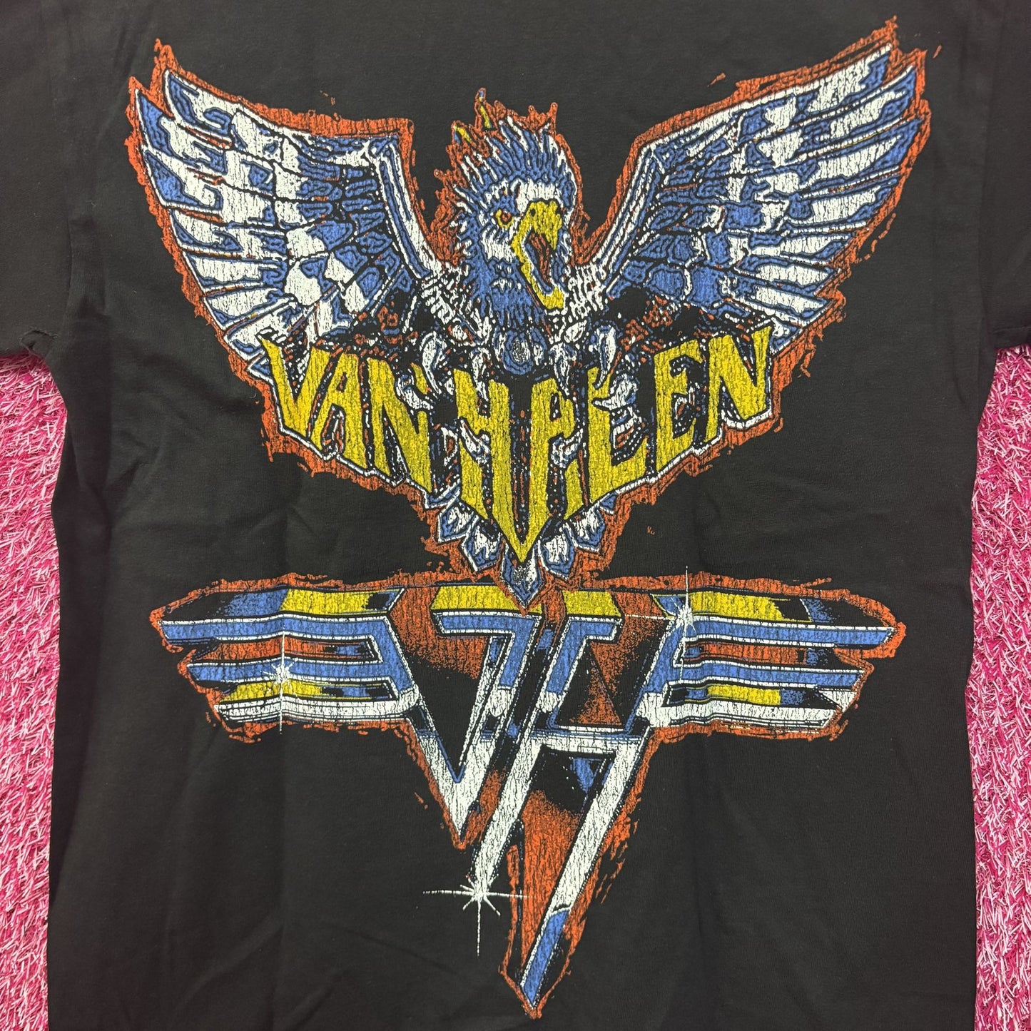 Van Halen Racing Black Graphic T-Shirt Small