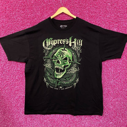 Cypress Hill Twin Pipes Green Skull Hiphop T-Shirt 3XL