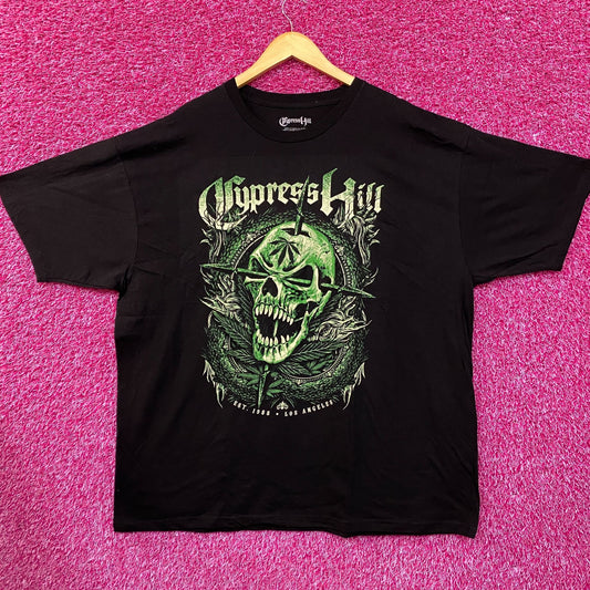 Cypress Hill Twin Pipes Green Skull Hiphop T-Shirt 3XL