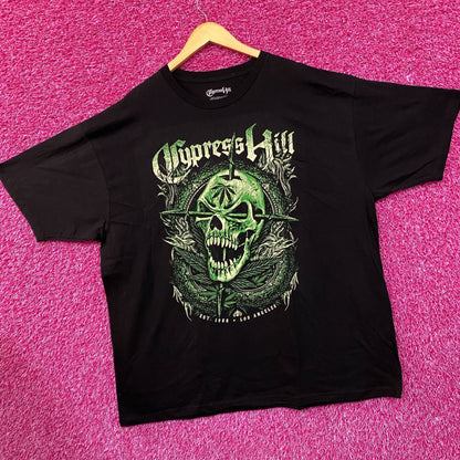 Cypress Hill Twin Pipes Green Skull Hiphop T-Shirt 3XL